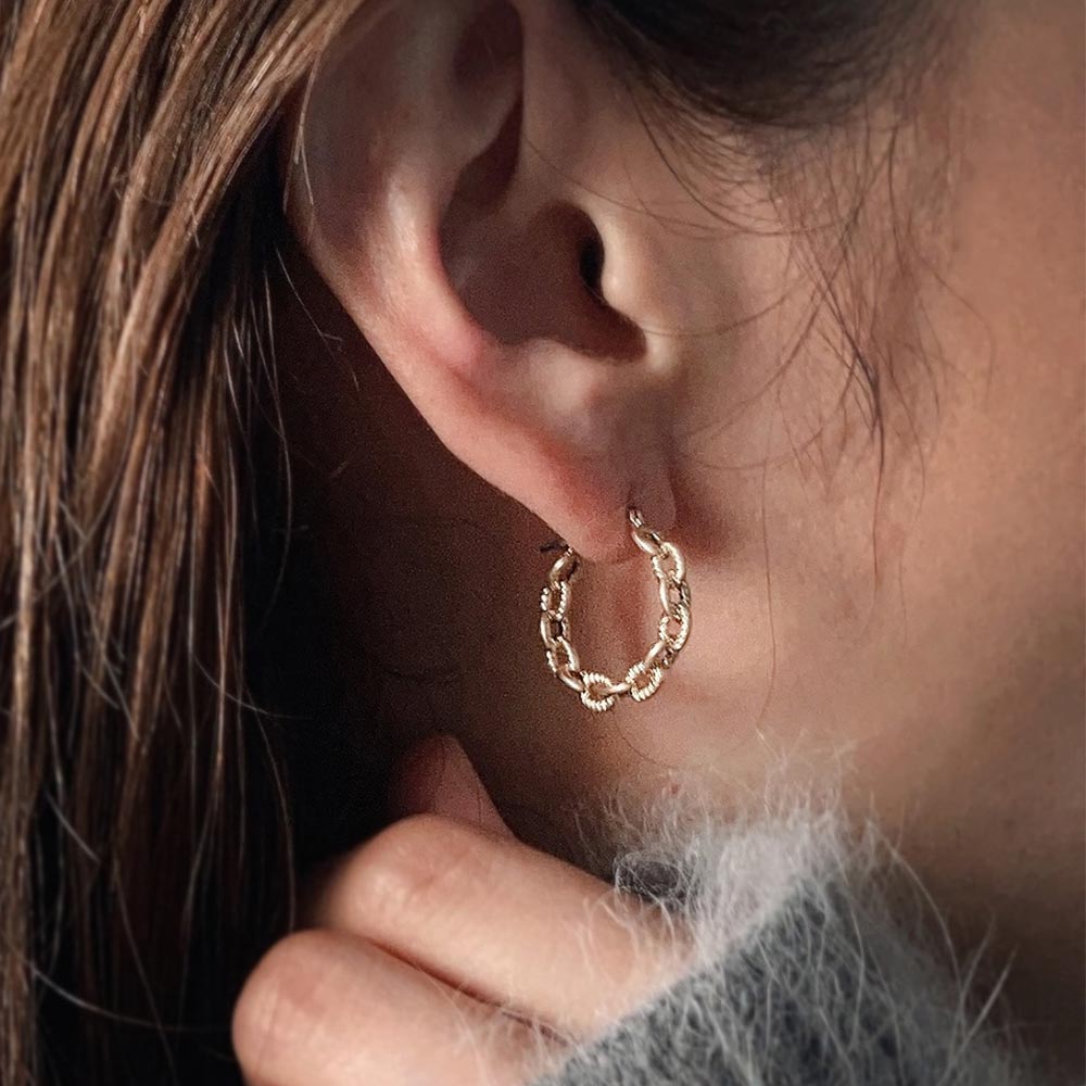 Vintage Chain Hoop Earrings