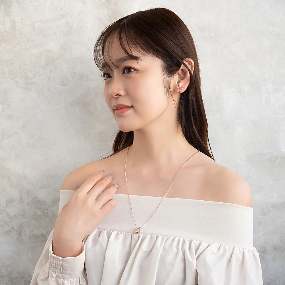 Rose Silver Tone Rhinestone Circle Pearl Clip Ons