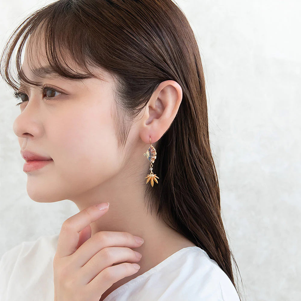 Momiji and Sensu Fan Earrings