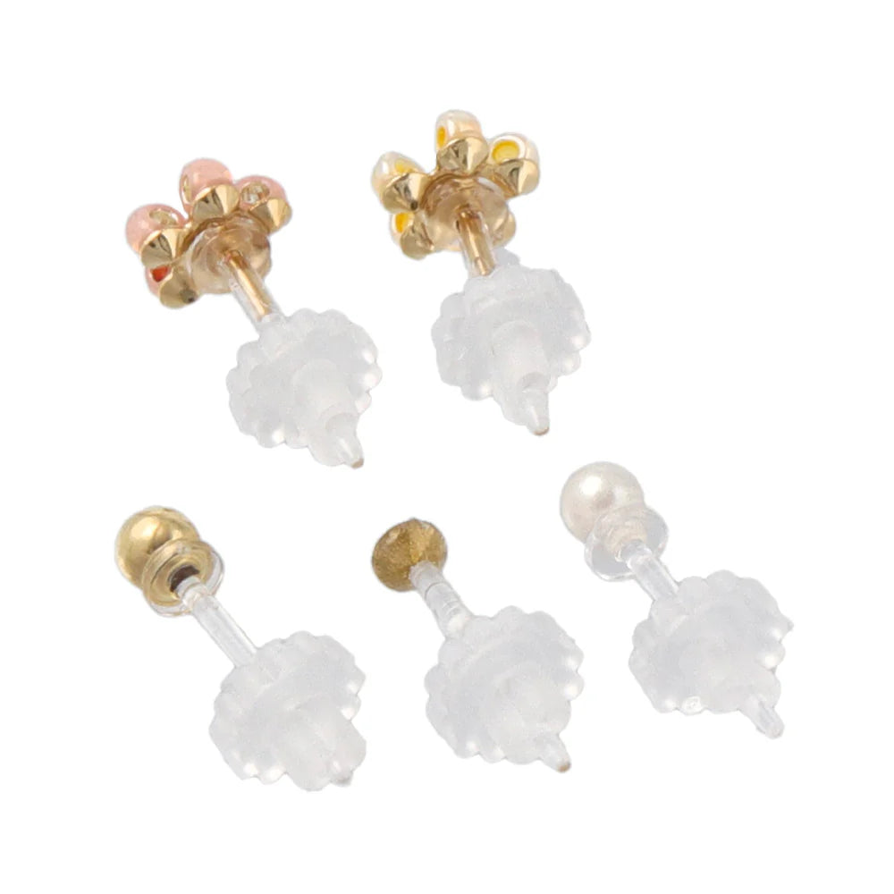 Floral Plastic Earring Set