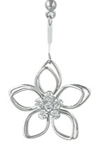 Wire Flower Drop Invisible Clip On