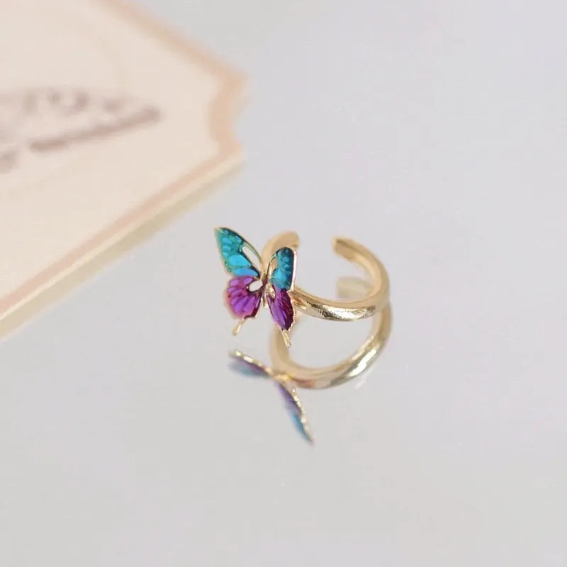 Butterfly Hoop Ear Cuff