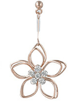 Wire Flower Drop Invisible Clip On