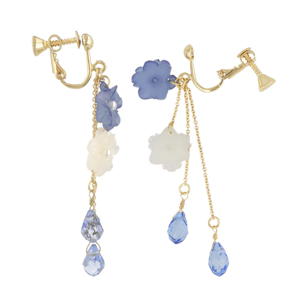 Mini Nemophila Layered Drop Clip Ons