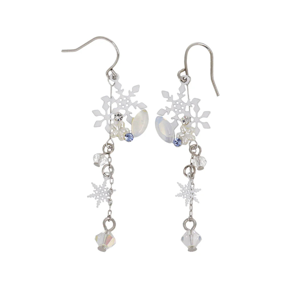 Snowflake Ornate Drop Earrings