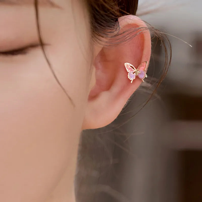 Butterfly Hoop Ear Cuff