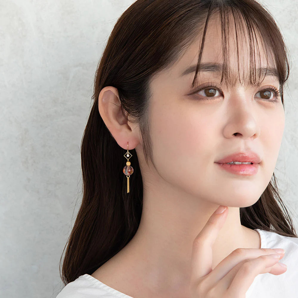 Momiji Bead Multi Link Earrings