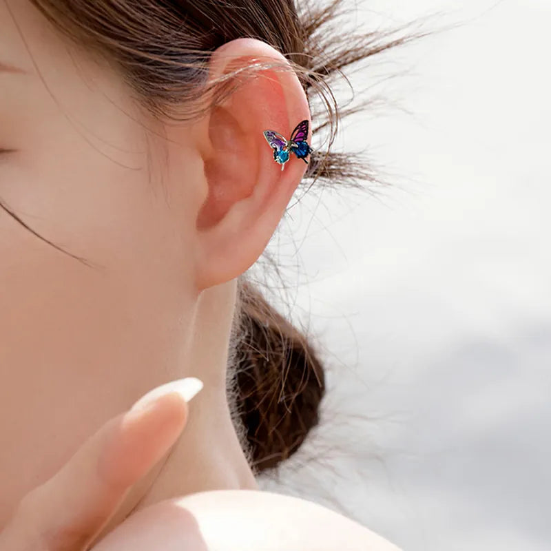 Butterfly Hoop Ear Cuff