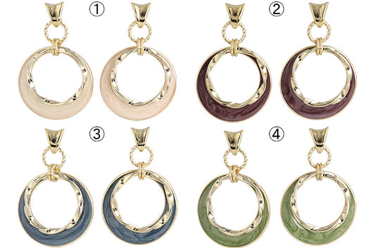 Marbled Orbit Drop Earrings
