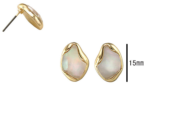 Organic Pearl Shell Stud Earrings