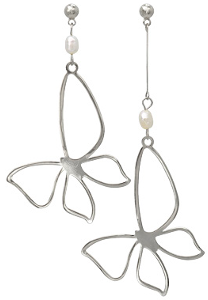 Butterfly Fresh Water Pearl Earrings