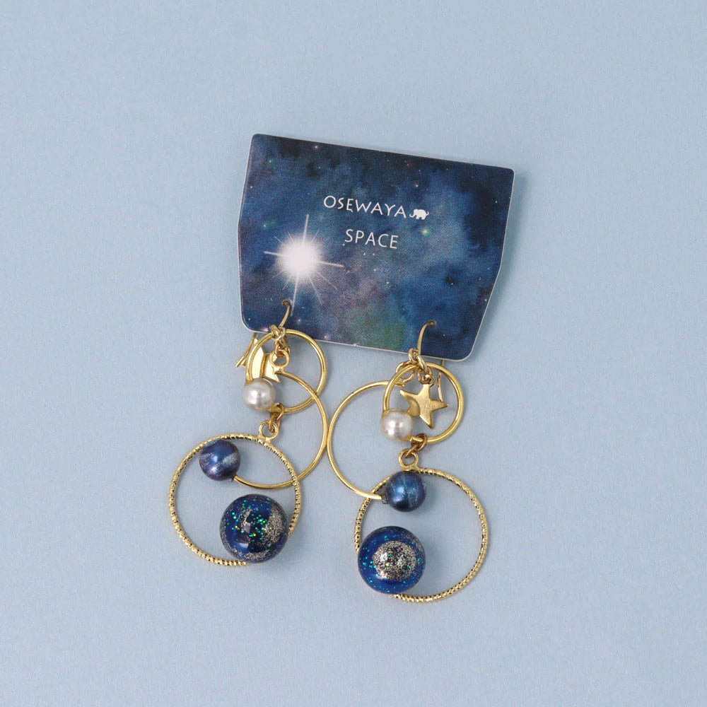 Astronomy Squiggle Drop Earrings