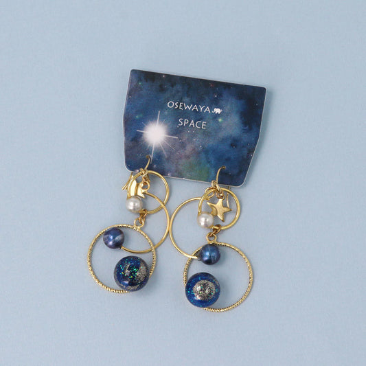 Astronomy Squiggle Drop Earrings