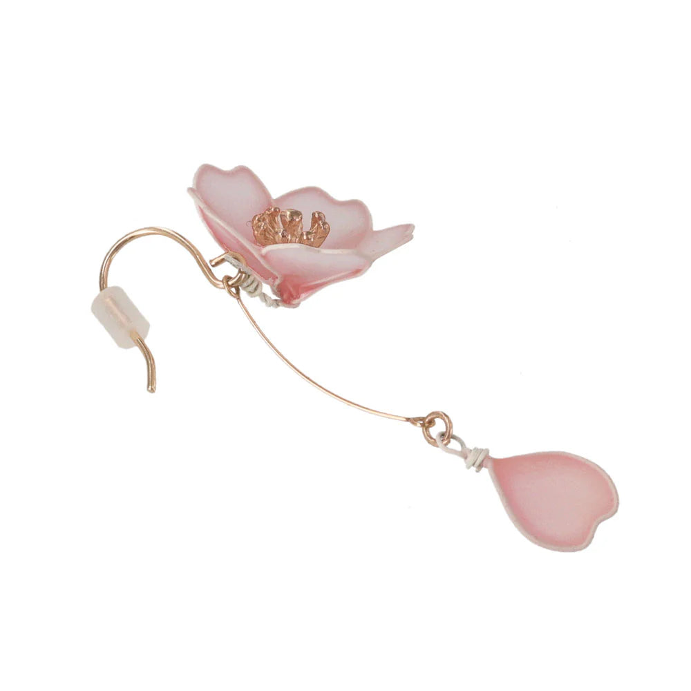 Pink Sakura Petal Drop Earrings