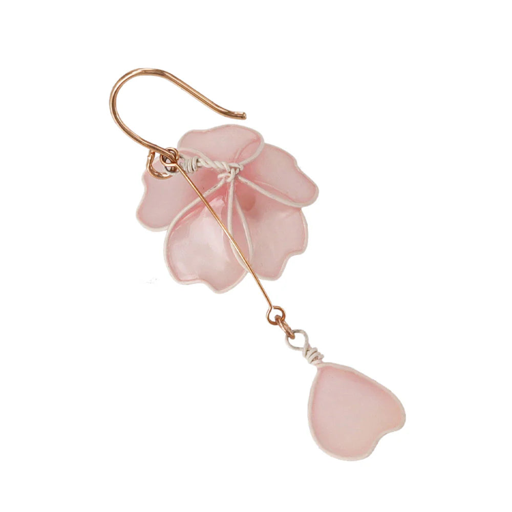 Pink Sakura Petal Drop Earrings