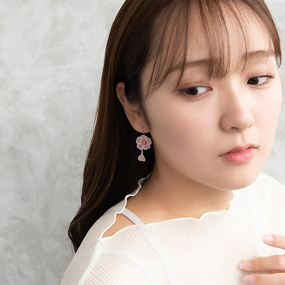 Pink Sakura Petal Drop Earrings