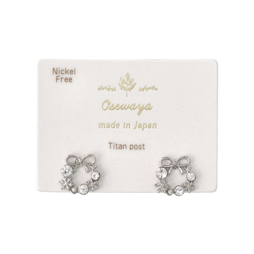 Jeweled Wreath Stud Earrings